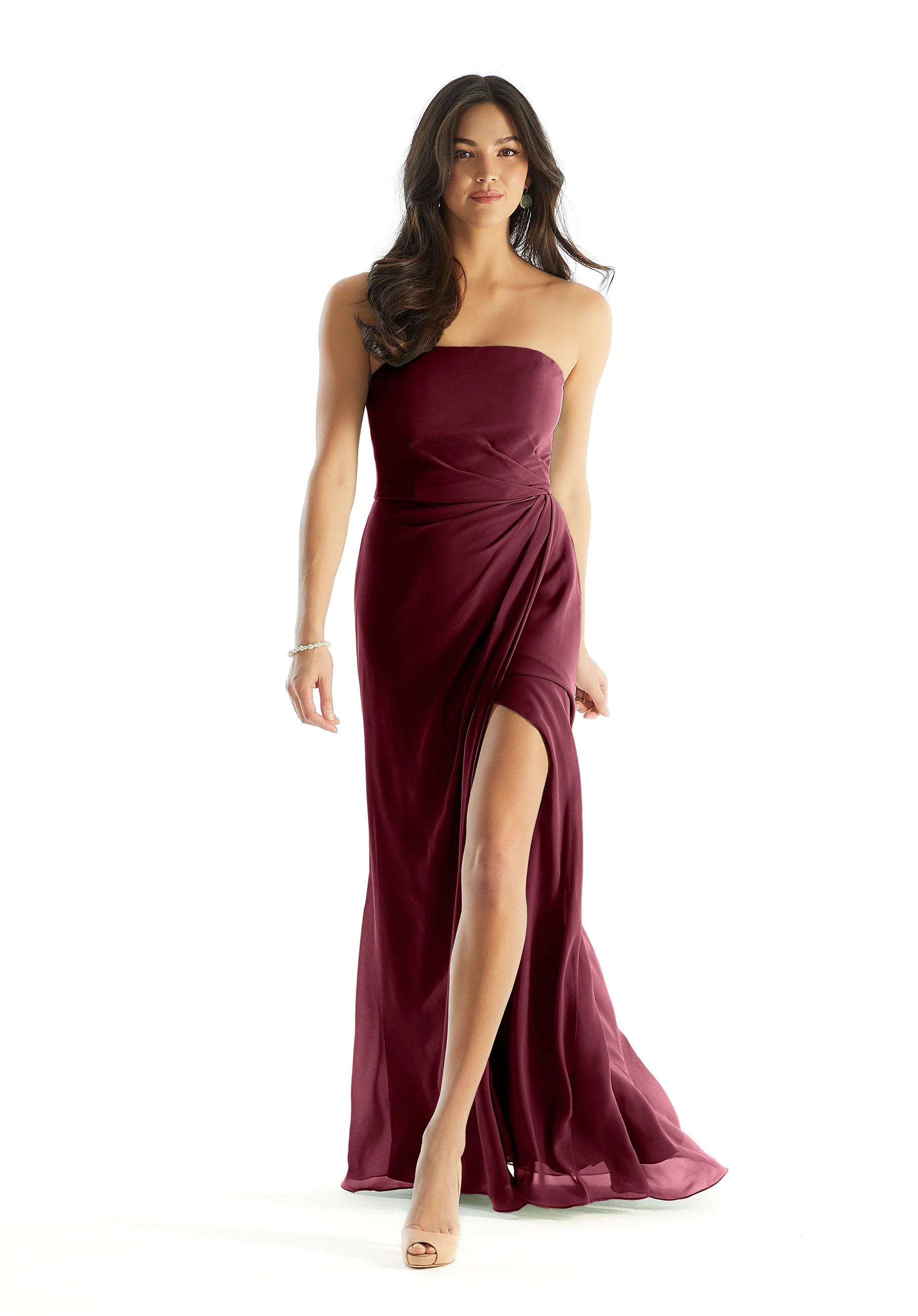 Strapless Sheath Chiffon Bridesmaid Dress - Image 43