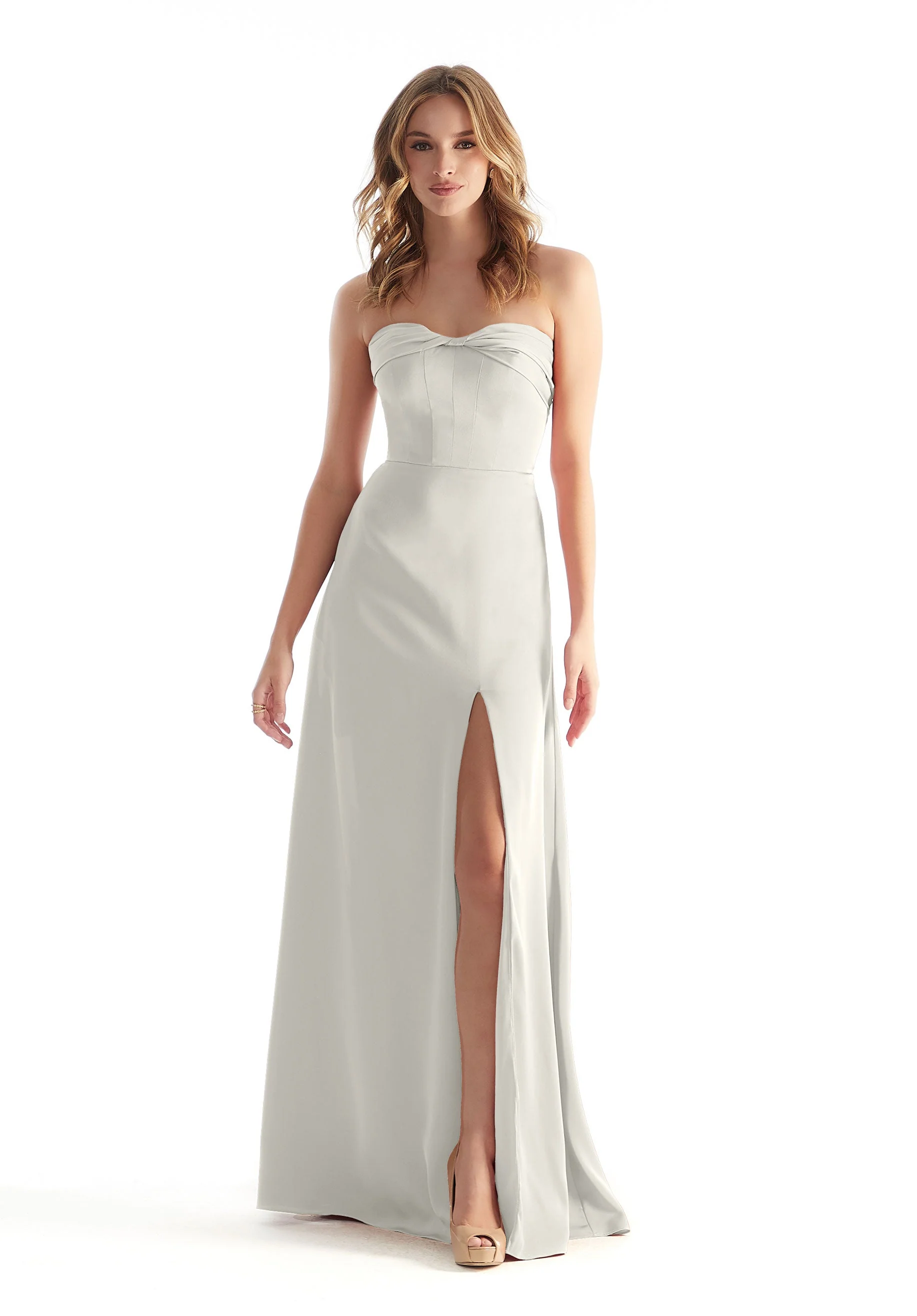 Strapless Sweetheart Luxe Satin Bridesmaid Dress - Image 4