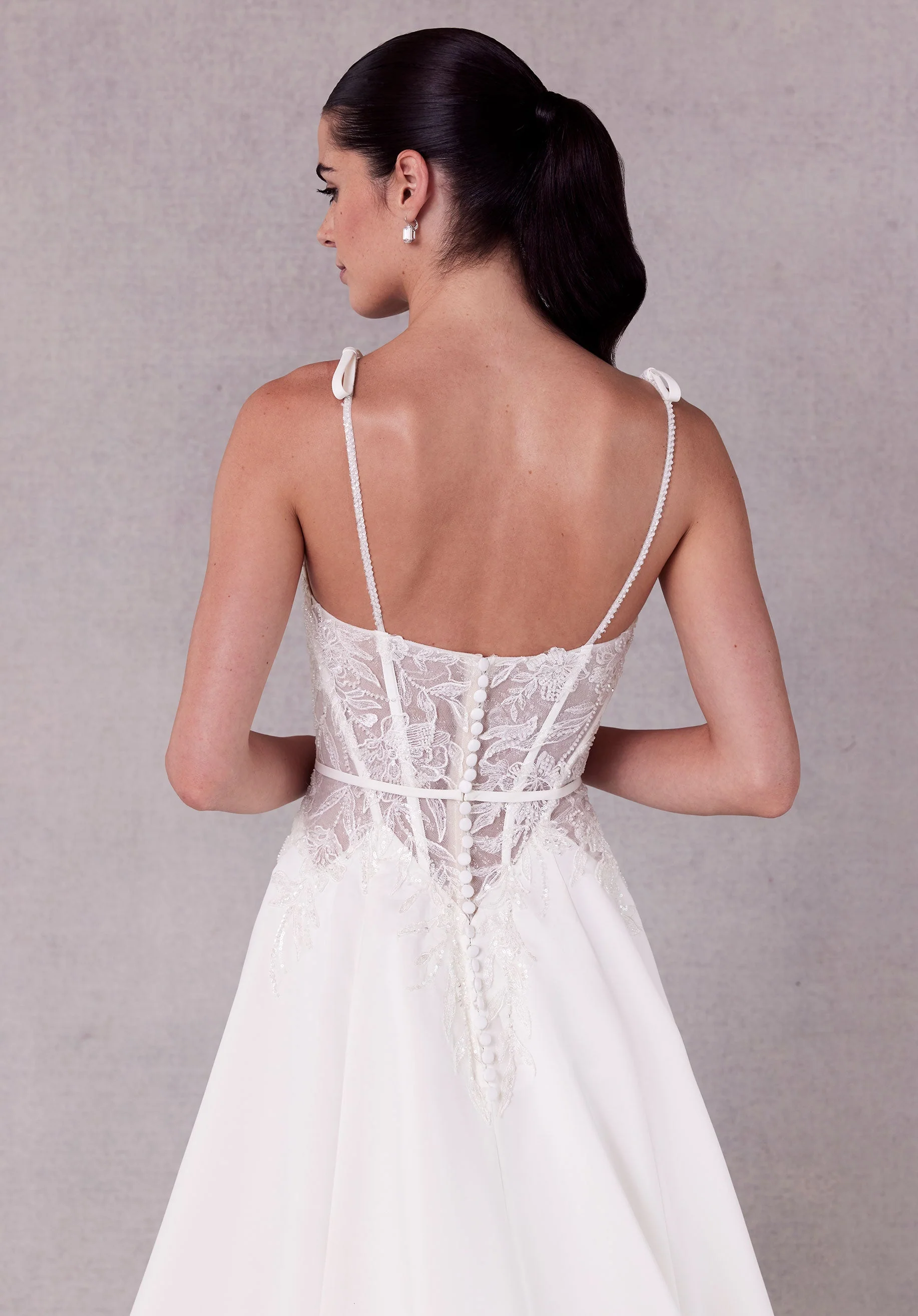 Thin Beaded Straps with Bows