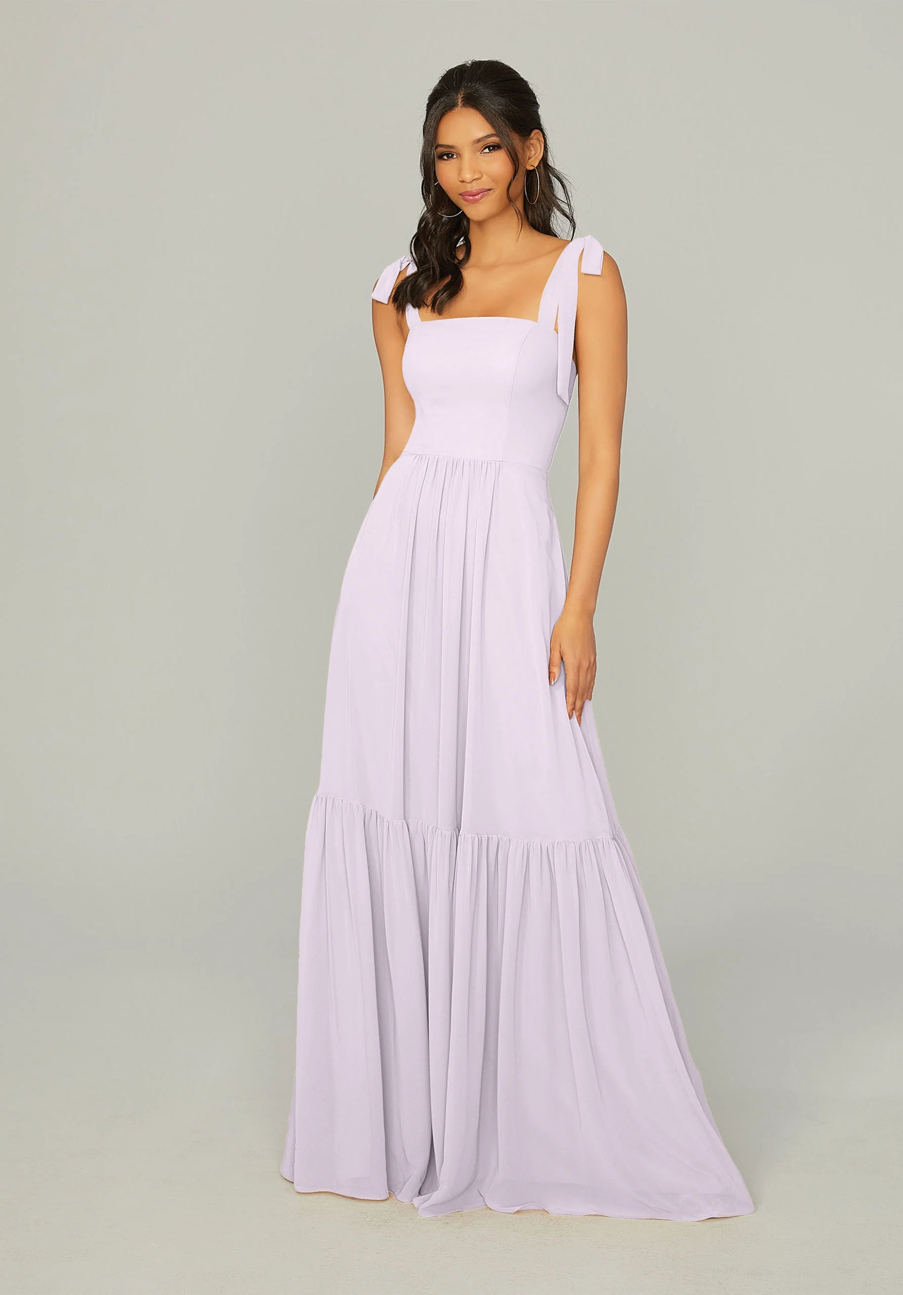 Tied Strap Chiffon Bridesmaid Dress - Image 52