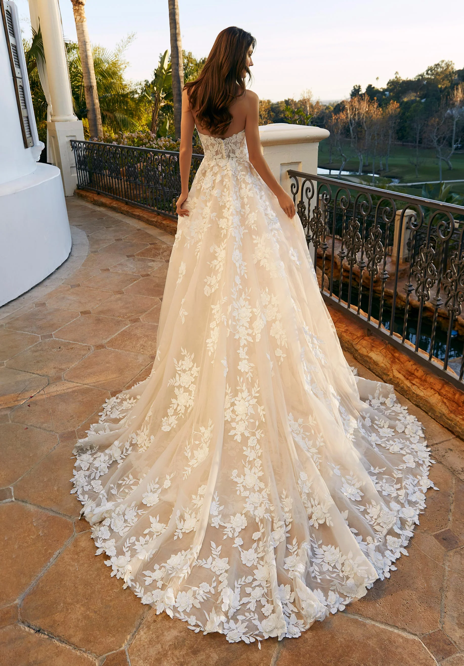 Tulle Overskirt with Floral Embroidery - Image 2