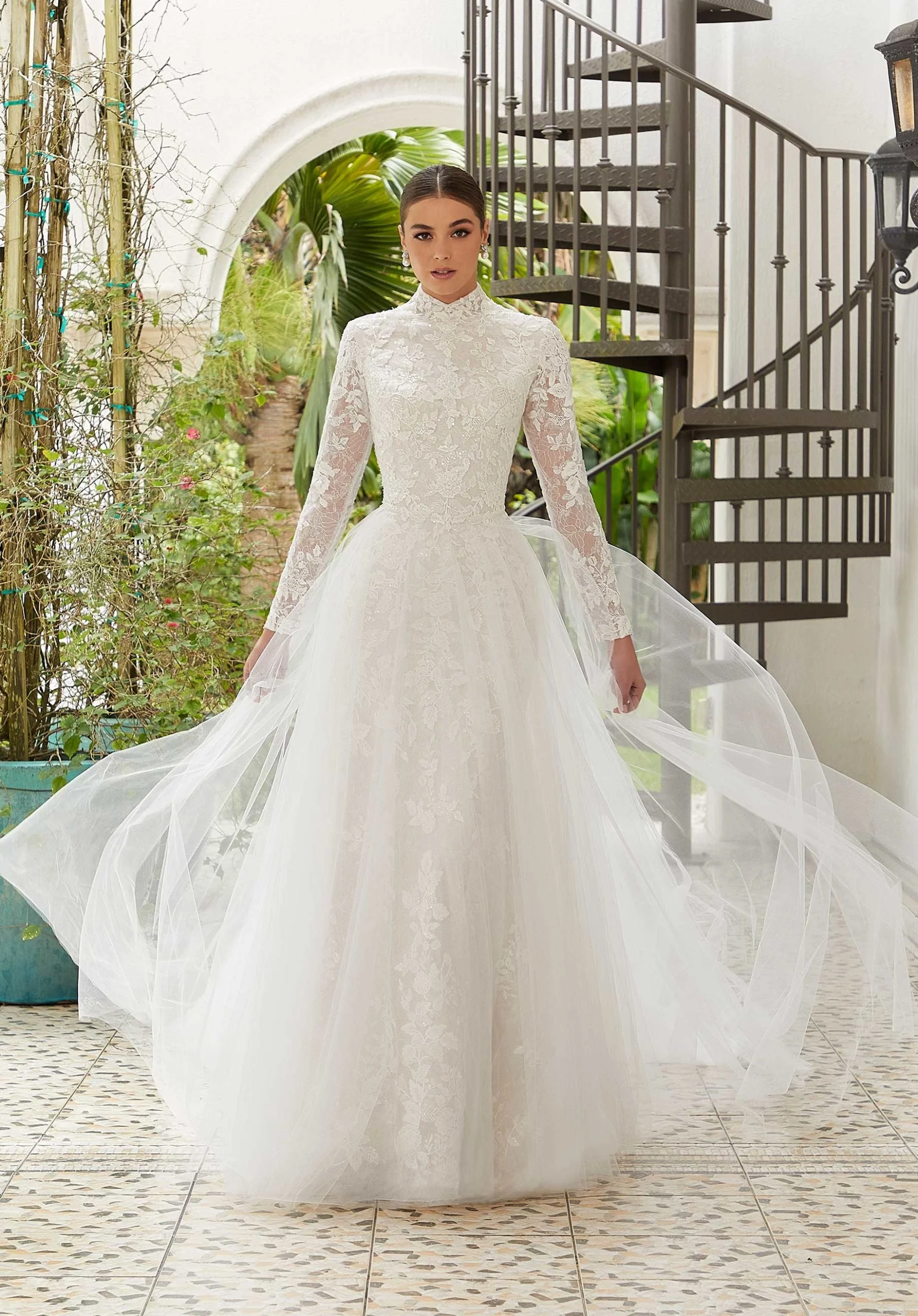 Tulle Overskirt with Lace Trim - Image 2