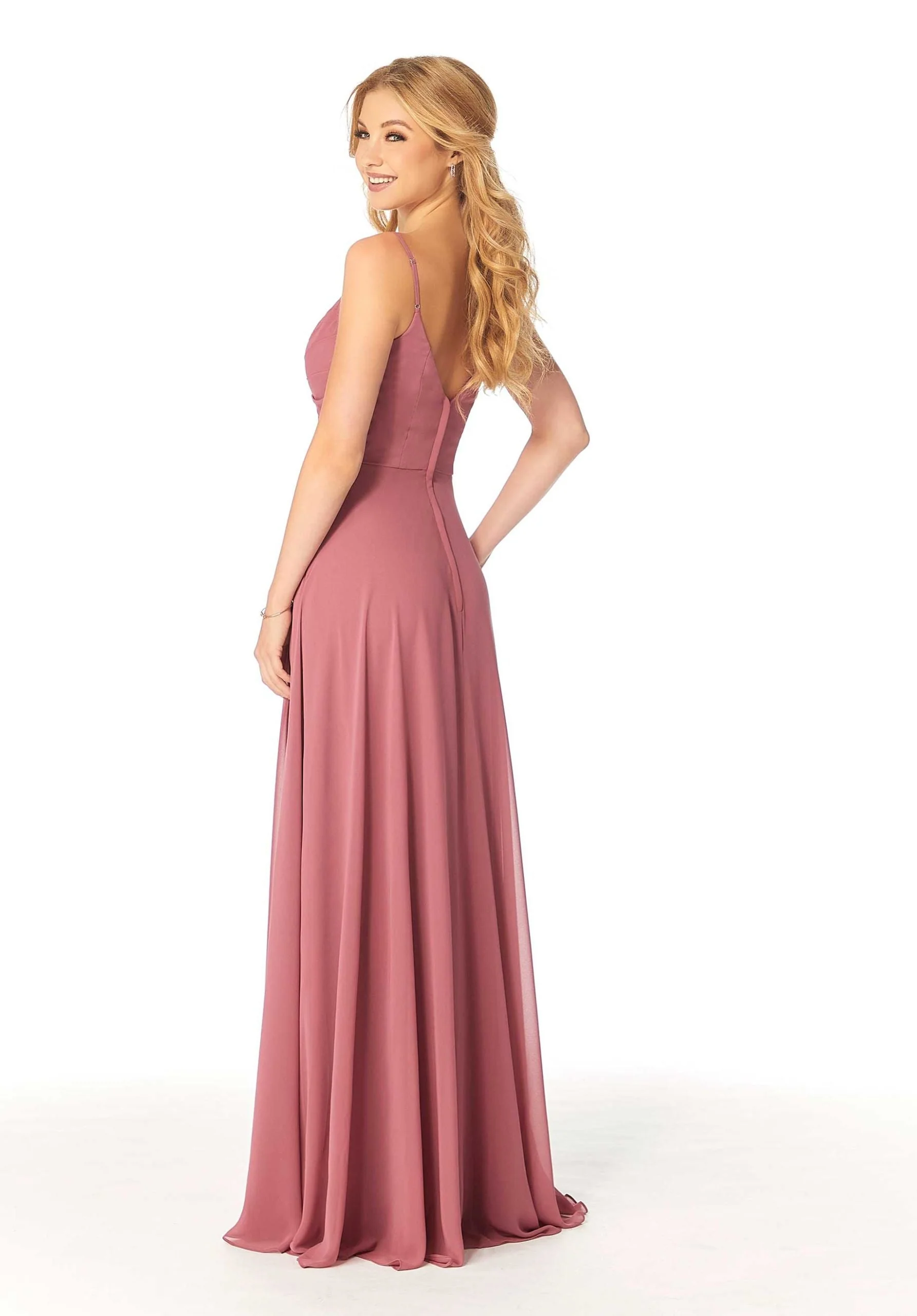 Twist-Knot Chiffon Bridesmaid Dress - Image 2