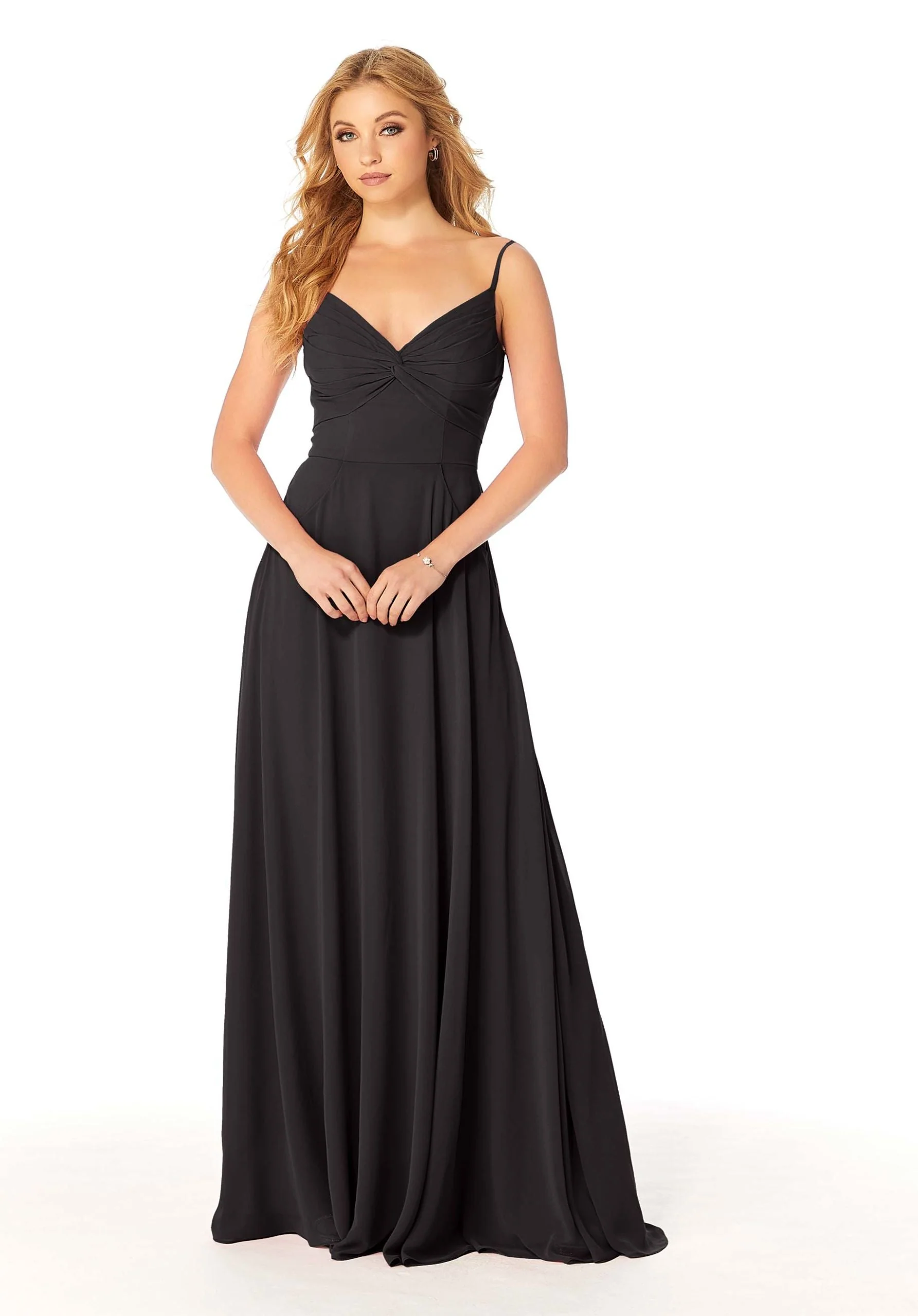 Twist-Knot Chiffon Bridesmaid Dress - Image 6