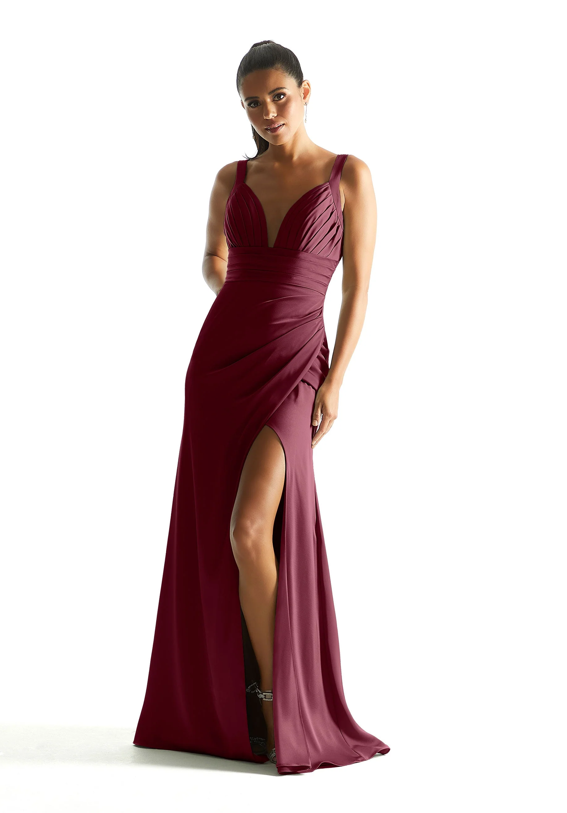 Wrap Skirt Luxe Satin Bridesmaid Dress - Image 10