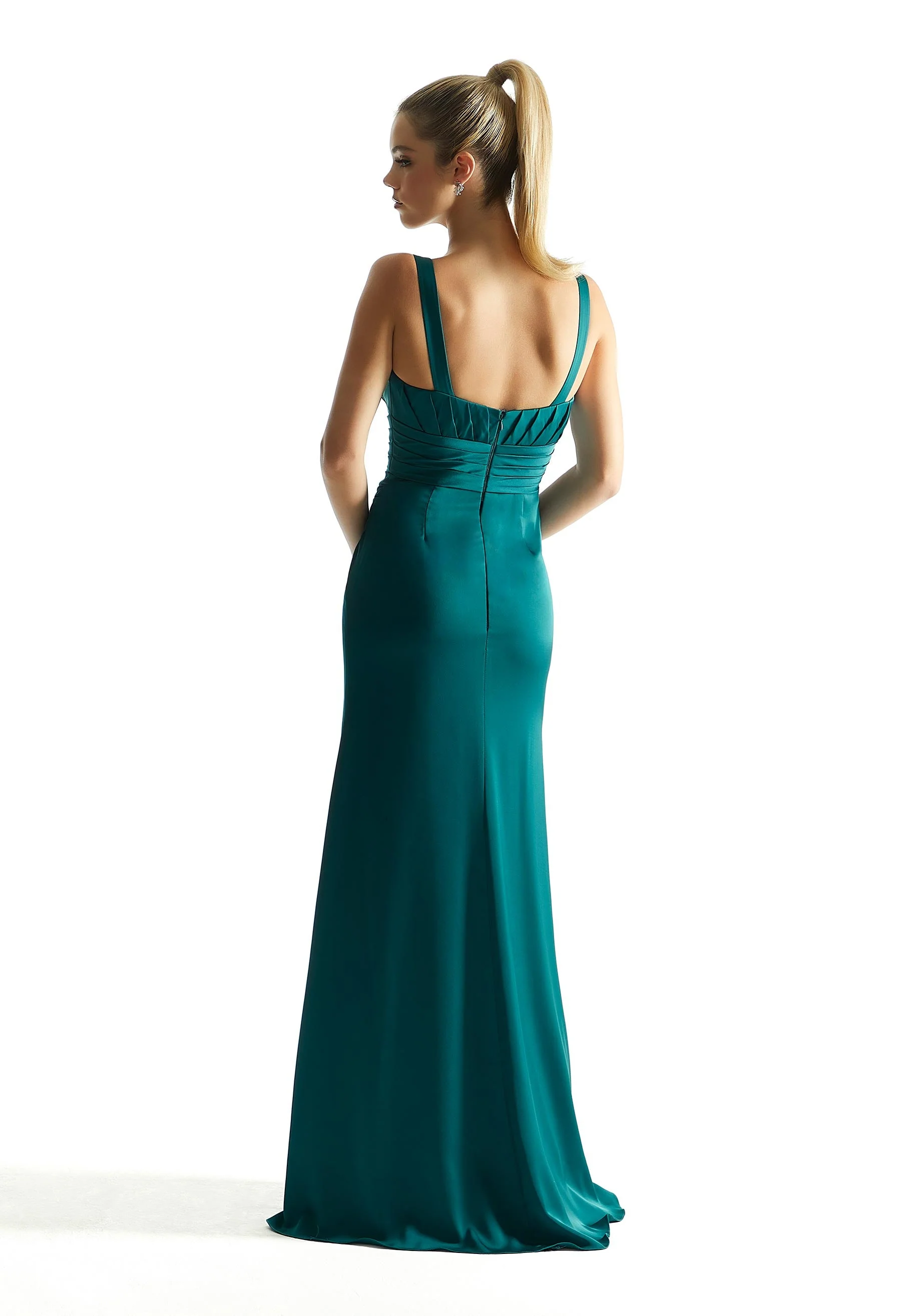 Wrap Skirt Luxe Satin Bridesmaid Dress - Image 5